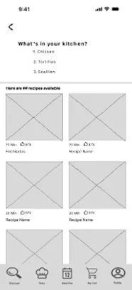 Mid-fidelity wireframe screen 3