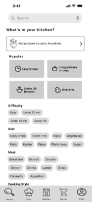 Mid-fidelity wireframe screen 2